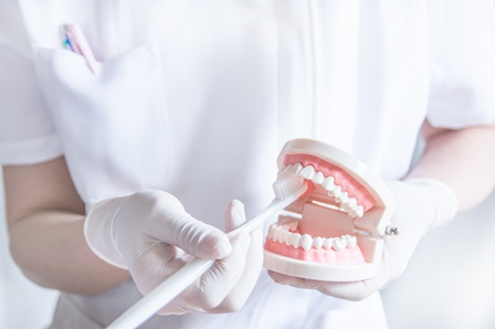 歯科衛生士による歯磨き指導